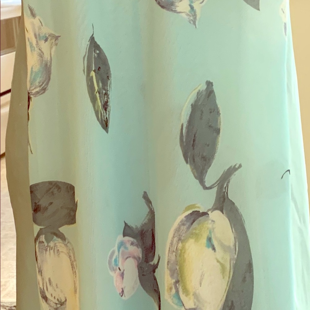 SOLD Long Gown Aqua with Floral. Size M by Natori